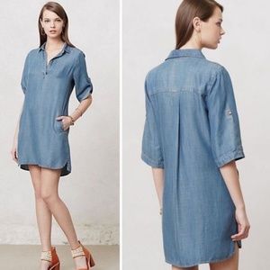 Anthropologie Cloth & Stone Arcata Chambray Tunic